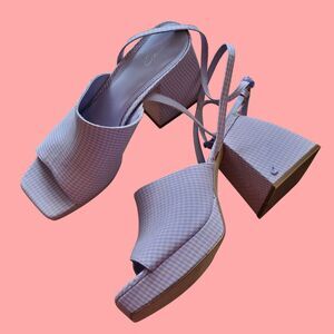 NEW Sam Edelman Circus Miranda Lilac Check Heels